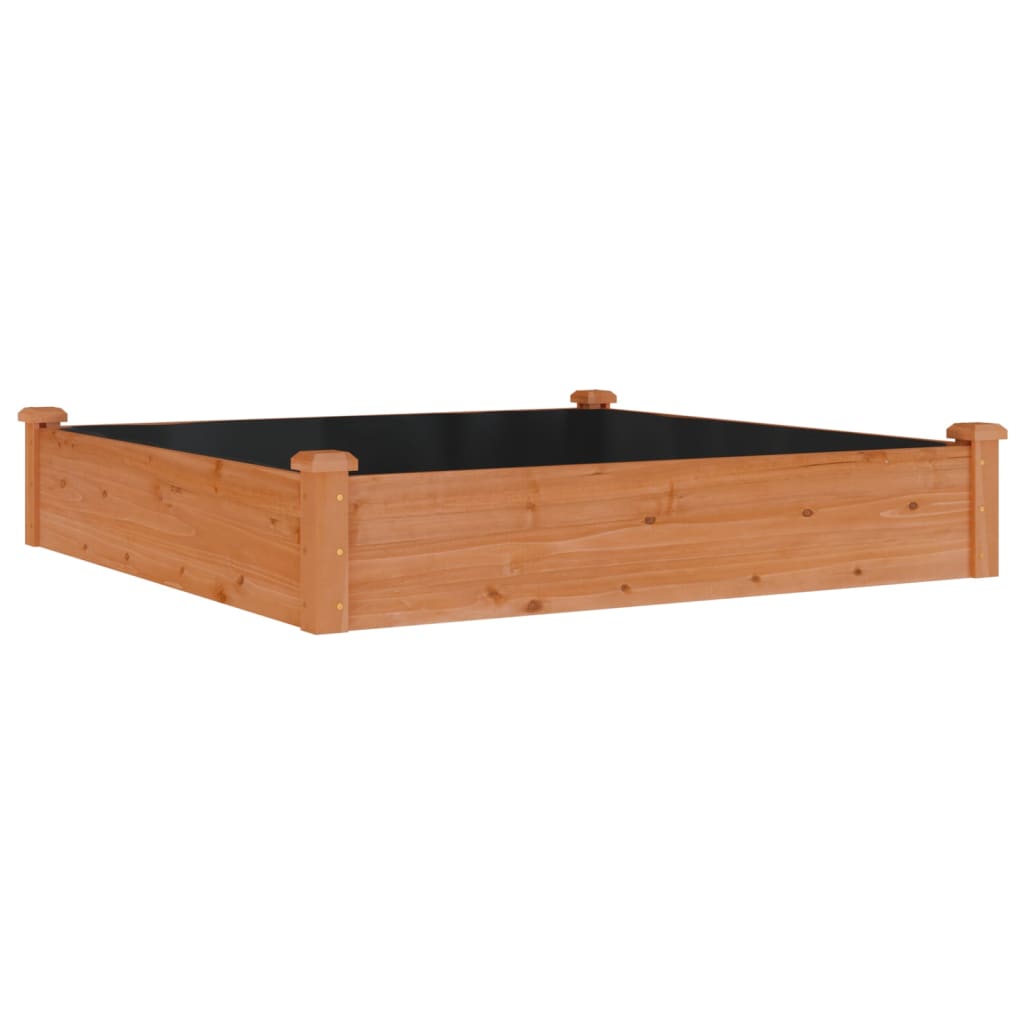 Plantenbak verhoogd met voering 120x120x25 cm vurenhout bruin is nu te koop bij PeponiXL, paradijselijk wonen!