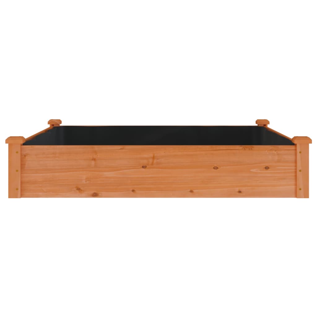 Plantenbak verhoogd met voering 120x120x25 cm vurenhout bruin is nu te koop bij PeponiXL, paradijselijk wonen!