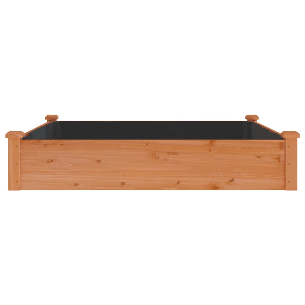Plantenbak verhoogd met voering 120x120x25 cm vurenhout bruin is nu te koop bij PeponiXL, paradijselijk wonen!