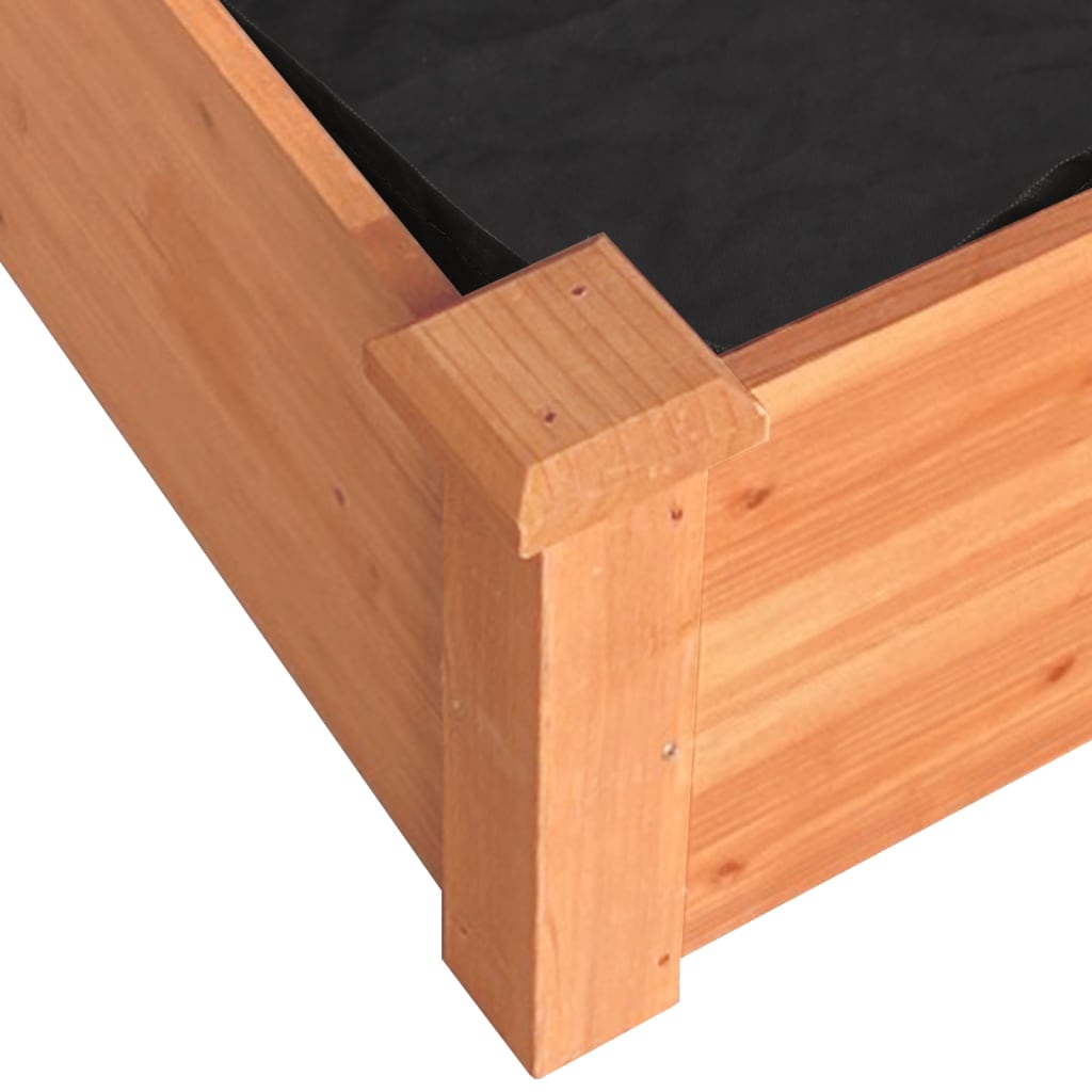 Plantenbak verhoogd met voering 120x120x25 cm vurenhout bruin is nu te koop bij PeponiXL, paradijselijk wonen!