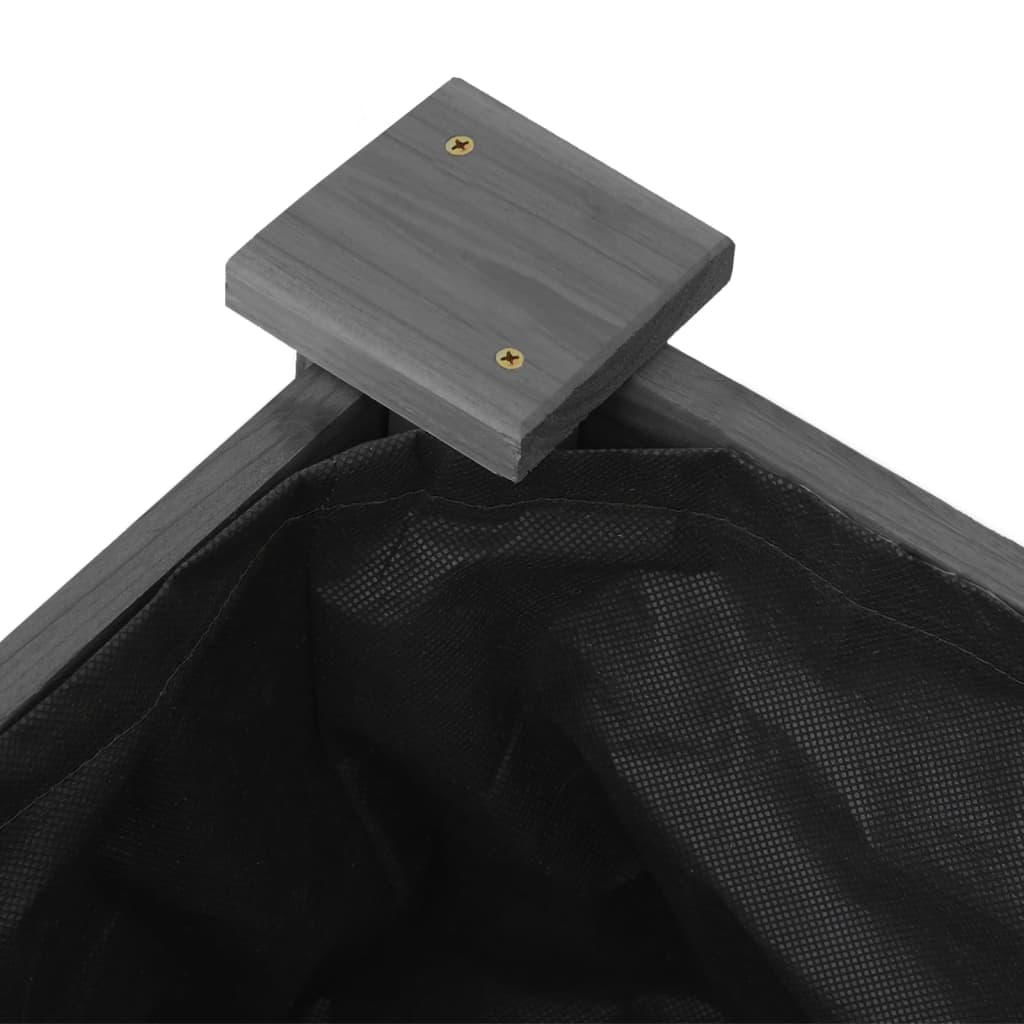 Plantenbak verhoogd met voering 240x45x25 cm vurenhout grijs is nu te koop bij PeponiXL, paradijselijk wonen!