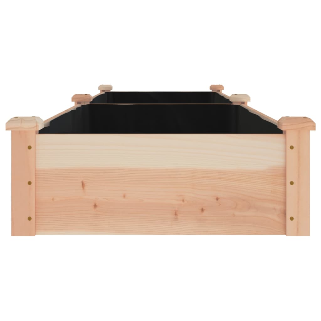 Plantenbak verhoogd met voering 240x60x25 cm massief vurenhout is nu te koop bij PeponiXL, paradijselijk wonen!