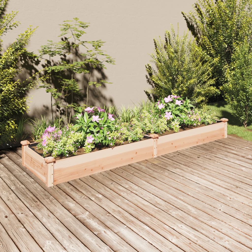 Plantenbak verhoogd met voering 240x60x25 cm massief vurenhout is nu te koop bij PeponiXL, paradijselijk wonen!