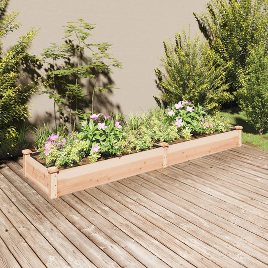 Plantenbak verhoogd met voering 240x60x25 cm massief vurenhout is nu te koop bij PeponiXL, paradijselijk wonen!