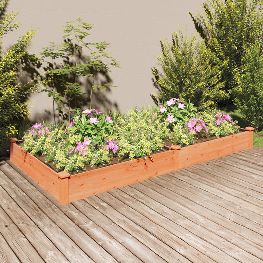 Plantenbak verhoogd met voering 240x120x25 cm vurenhout bruin is nu te koop bij PeponiXL, paradijselijk wonen!