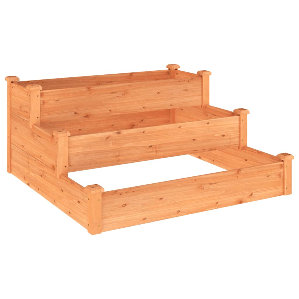 Plantenbak verhoogd 120x120x56 cm massief vurenhout bruin is nu te koop bij PeponiXL, paradijselijk wonen!