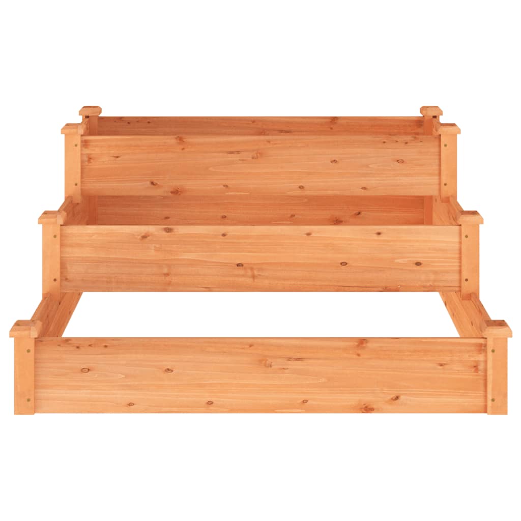 Plantenbak verhoogd 120x120x56 cm massief vurenhout bruin is nu te koop bij PeponiXL, paradijselijk wonen!