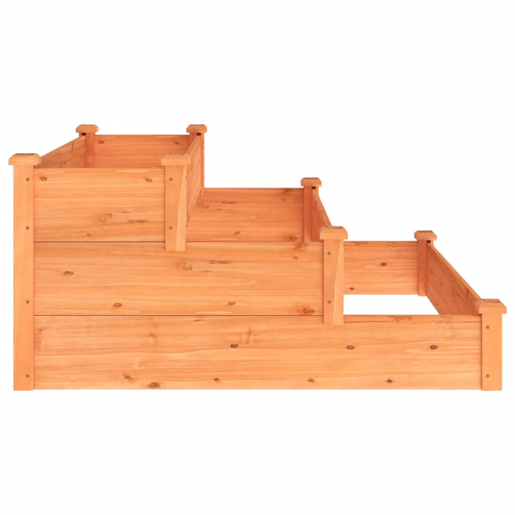 Plantenbak verhoogd 120x120x56 cm massief vurenhout bruin is nu te koop bij PeponiXL, paradijselijk wonen!