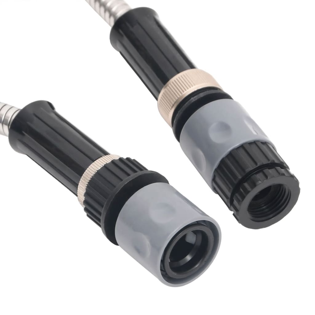 Tuinslang met sproeikop 0,6'' 15 m roestvrij staal zilverkleur is nu te koop bij PeponiXL, paradijselijk wonen!