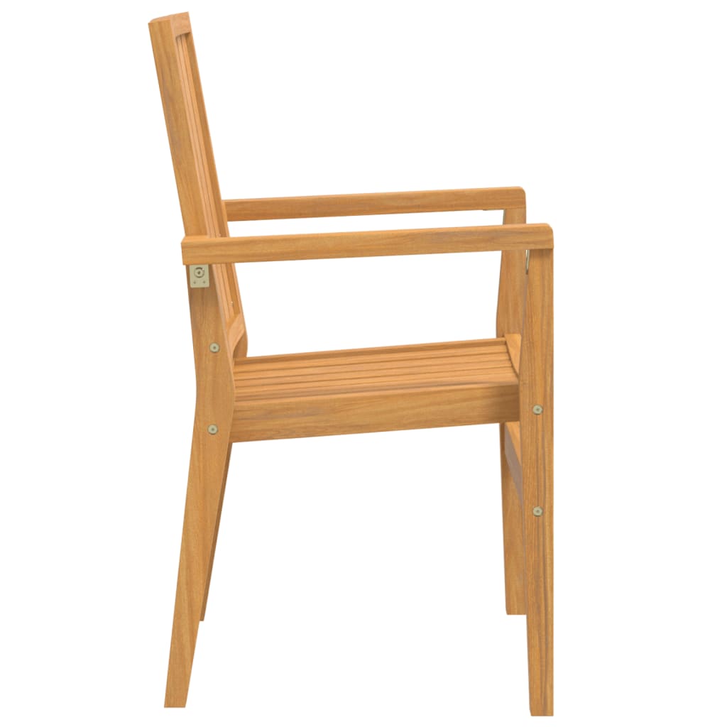 Tuinstoelen stapelbaar 2 st 56,5x57,5x91 cm massief teakhout is nu te koop bij PeponiXL, paradijselijk wonen!