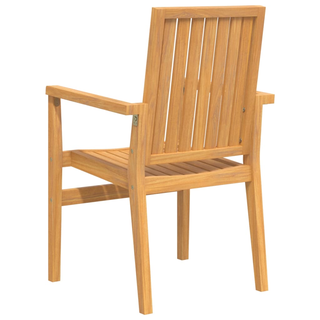 Tuinstoelen stapelbaar 2 st 56,5x57,5x91 cm massief teakhout is nu te koop bij PeponiXL, paradijselijk wonen!