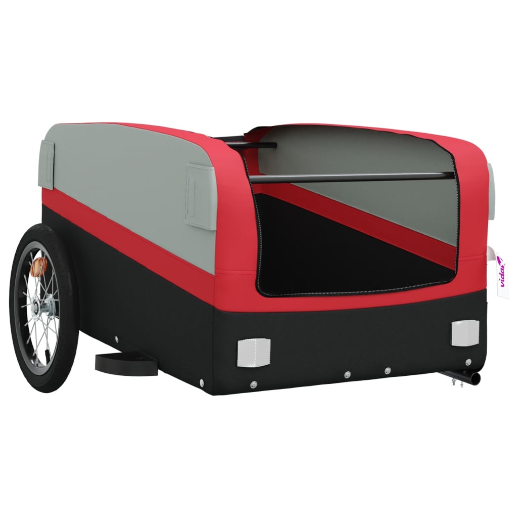 Fietstrailer 45 kg ijzer zwart en rood is nu te koop bij PeponiXL, paradijselijk wonen!