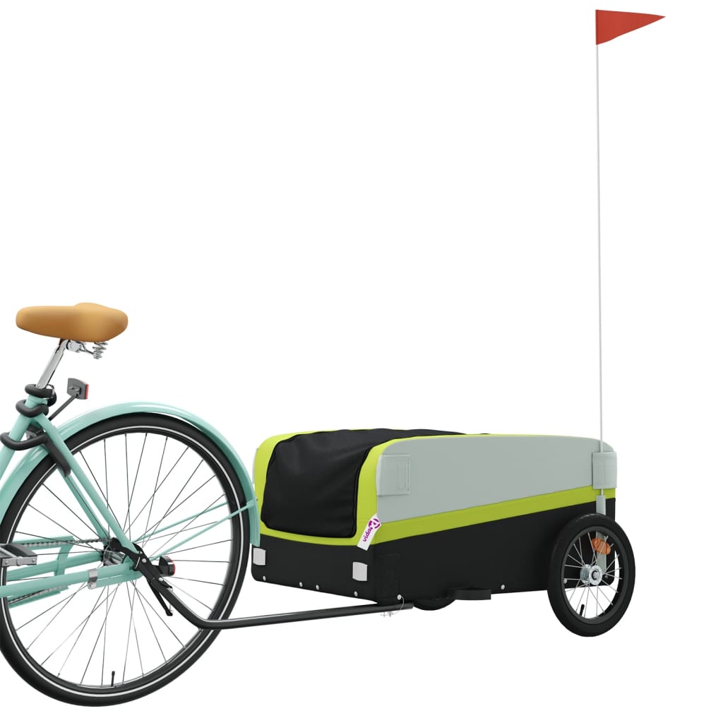 Fietstrailer 45 kg ijzer zwart en groen is nu te koop bij PeponiXL, paradijselijk wonen!