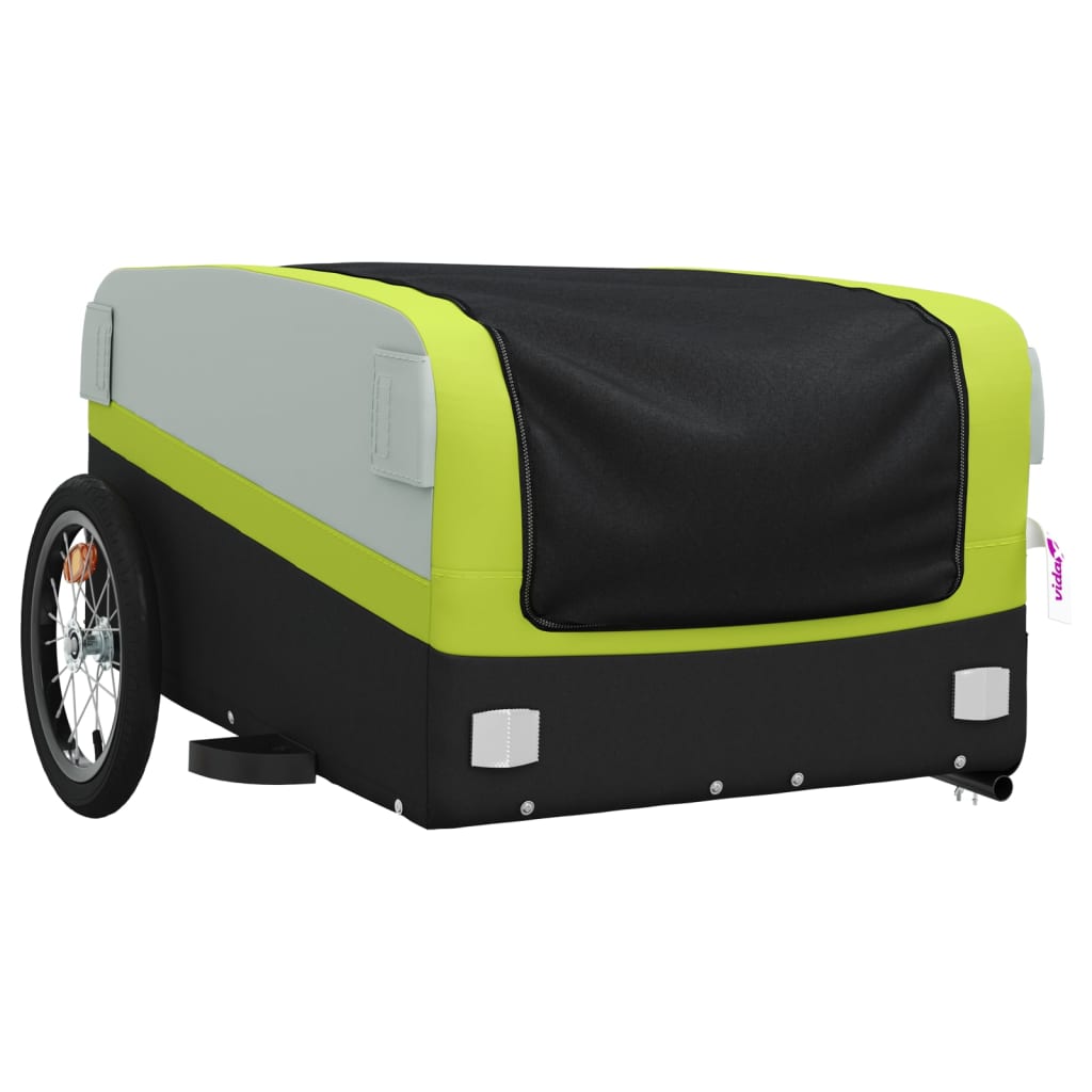 Fietstrailer 45 kg ijzer zwart en groen is nu te koop bij PeponiXL, paradijselijk wonen!