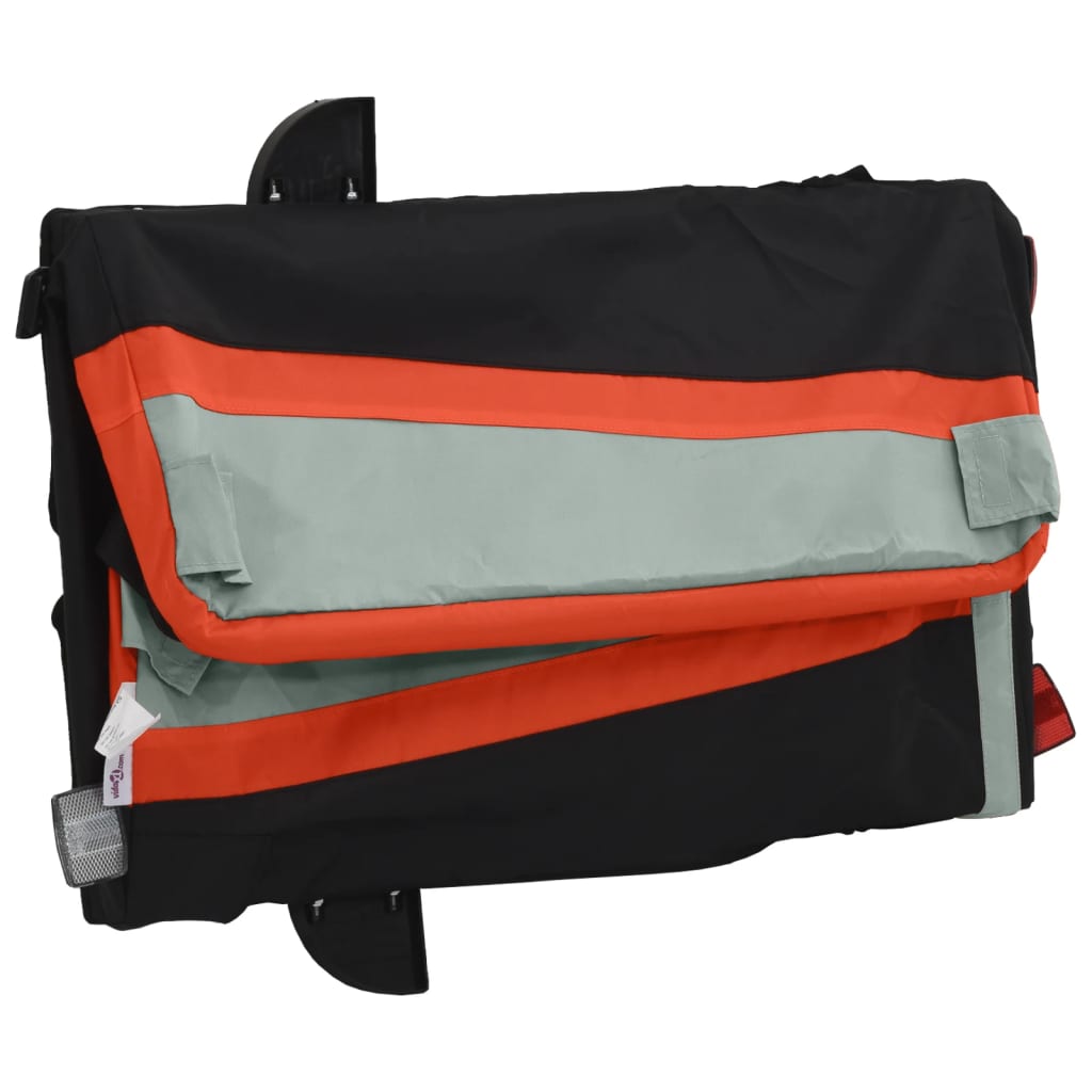 Fietstrailer 45 kg ijzer zwart en oranje is nu te koop bij PeponiXL, paradijselijk wonen!