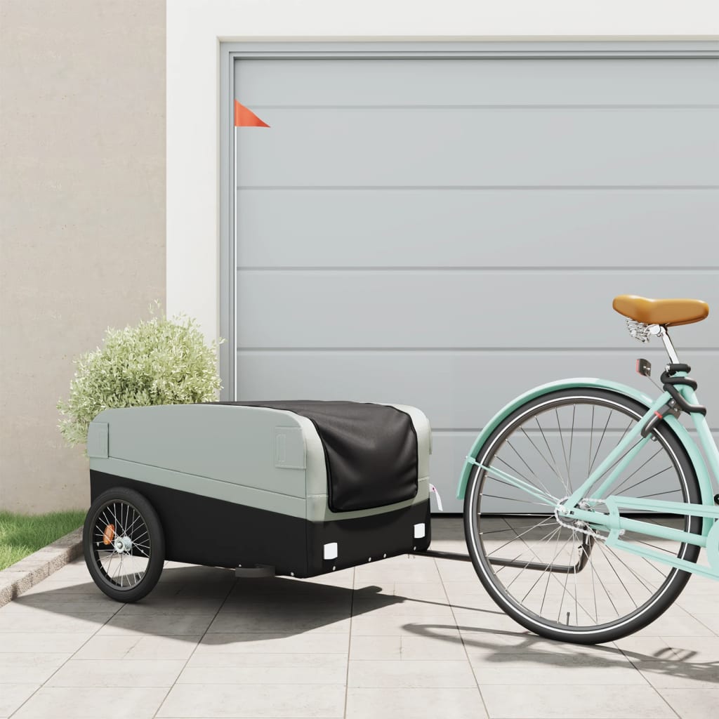 Fietstrailer 45 kg ijzer zwart en grijs is nu te koop bij PeponiXL, paradijselijk wonen!