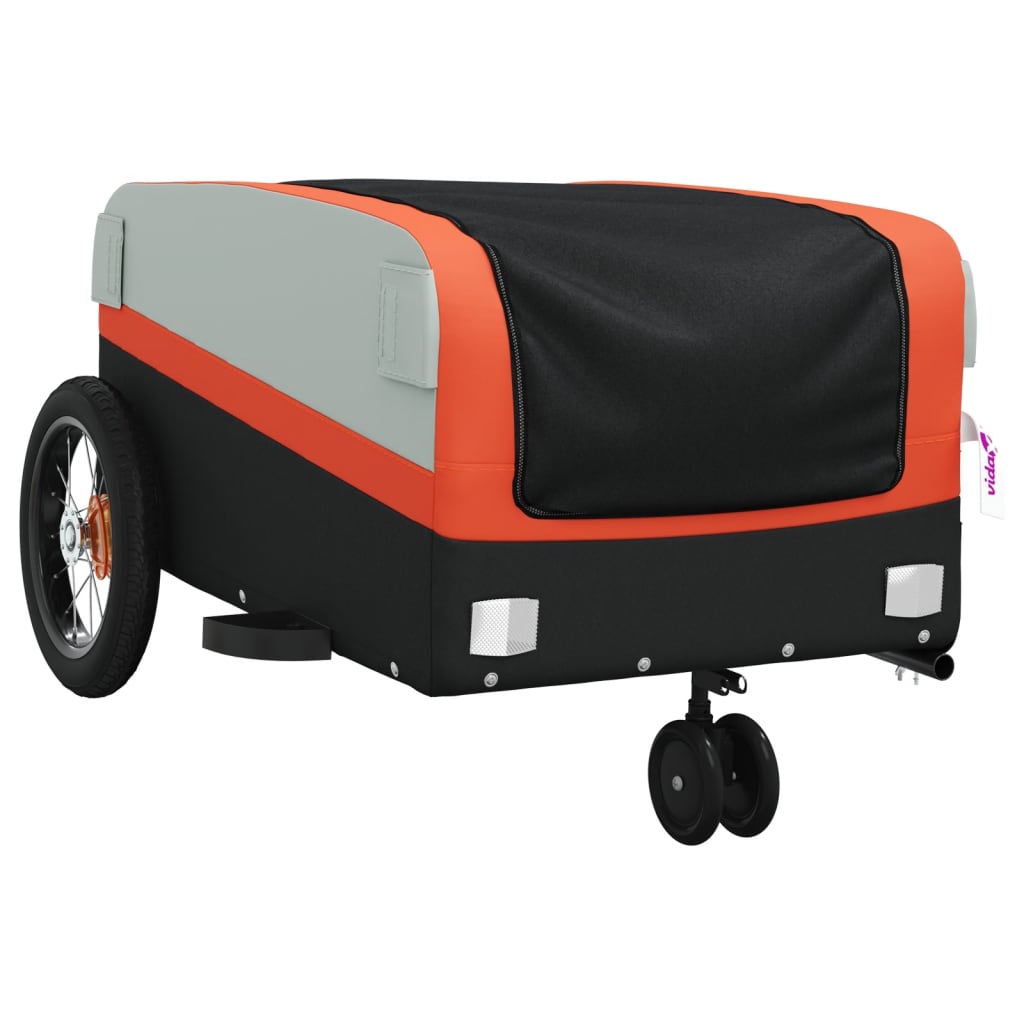 Fietstrailer 30 kg ijzer zwart en oranje is nu te koop bij PeponiXL, paradijselijk wonen!