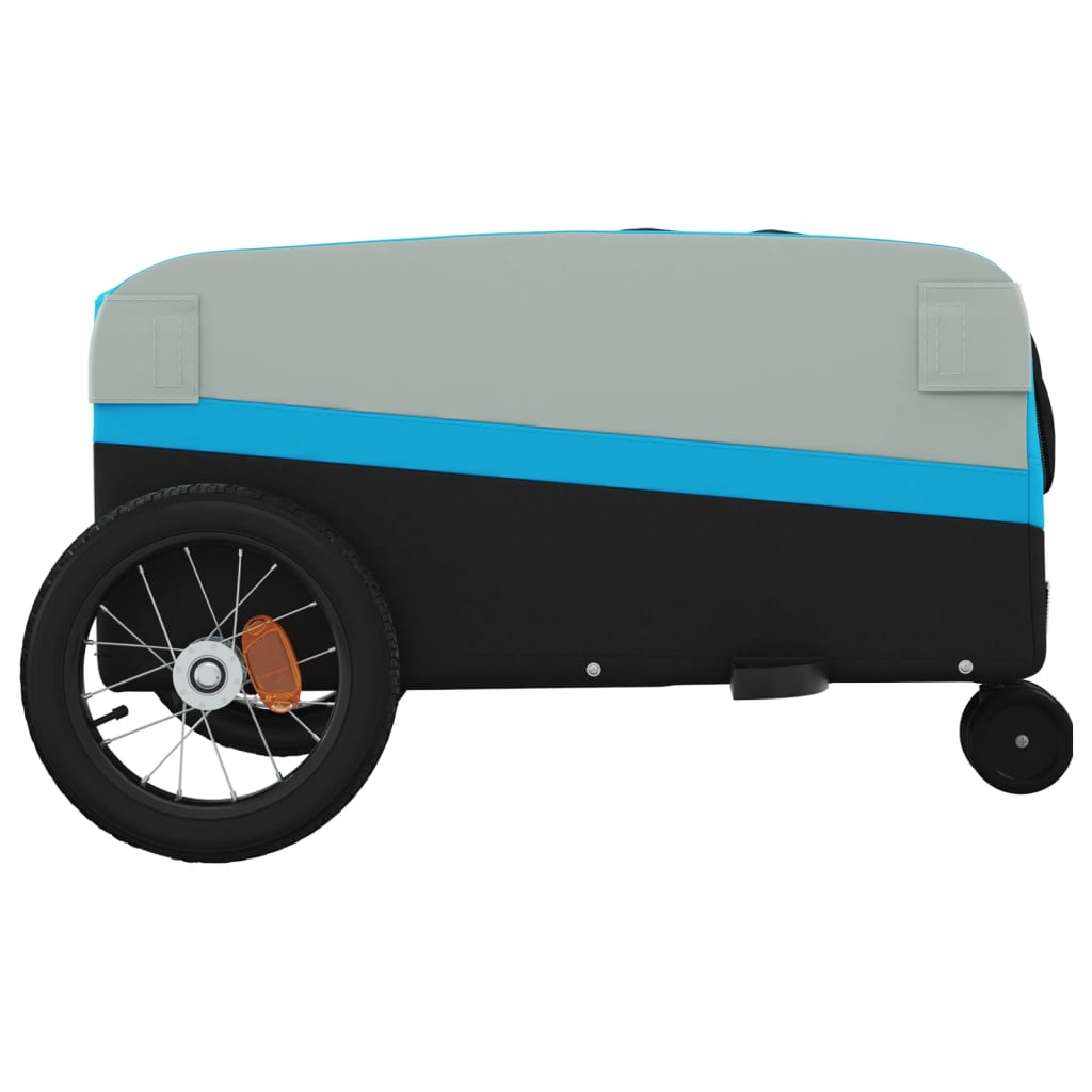 Fietstrailer 30 kg ijzer zwart en blauw is nu te koop bij PeponiXL, paradijselijk wonen!