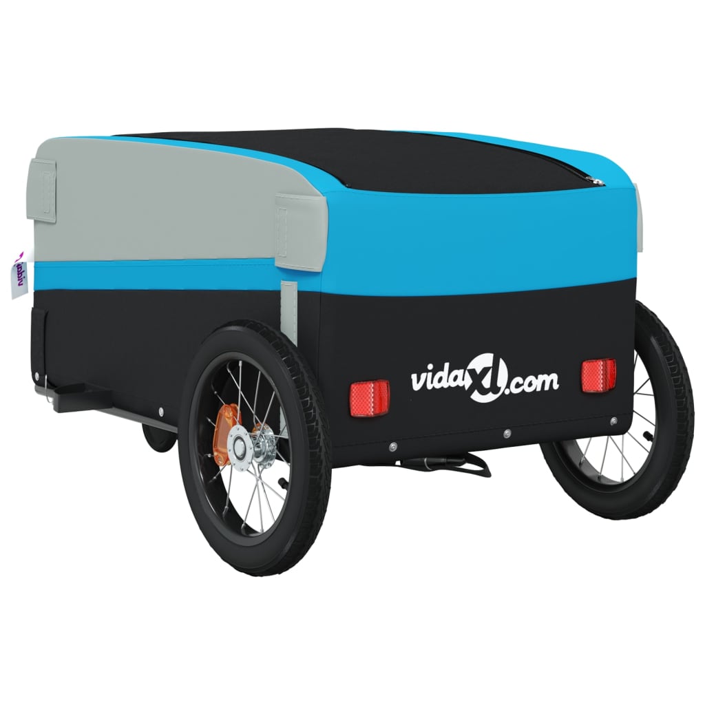 Fietstrailer 30 kg ijzer zwart en blauw is nu te koop bij PeponiXL, paradijselijk wonen!