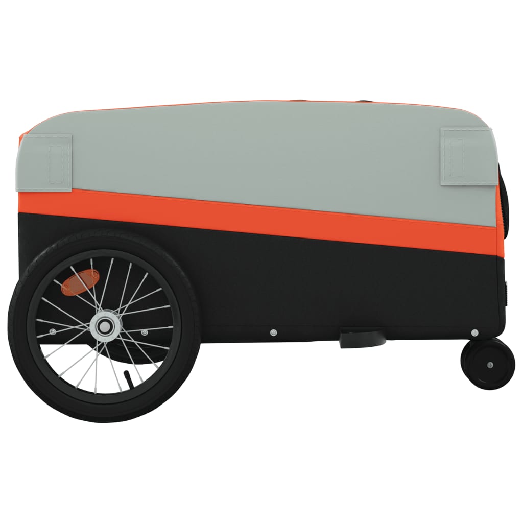 Fietstrailer 45 kg ijzer zwart en oranje is nu te koop bij PeponiXL, paradijselijk wonen!