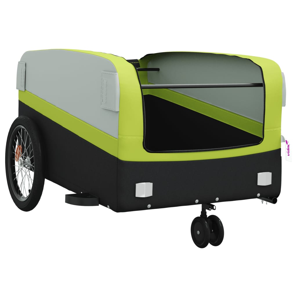 Fietstrailer 45 kg ijzer zwart en groen is nu te koop bij PeponiXL, paradijselijk wonen!