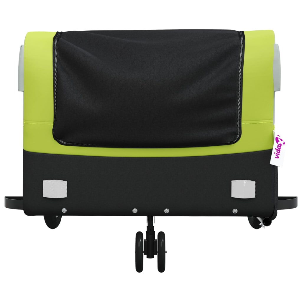 Fietstrailer 45 kg ijzer zwart en groen is nu te koop bij PeponiXL, paradijselijk wonen!