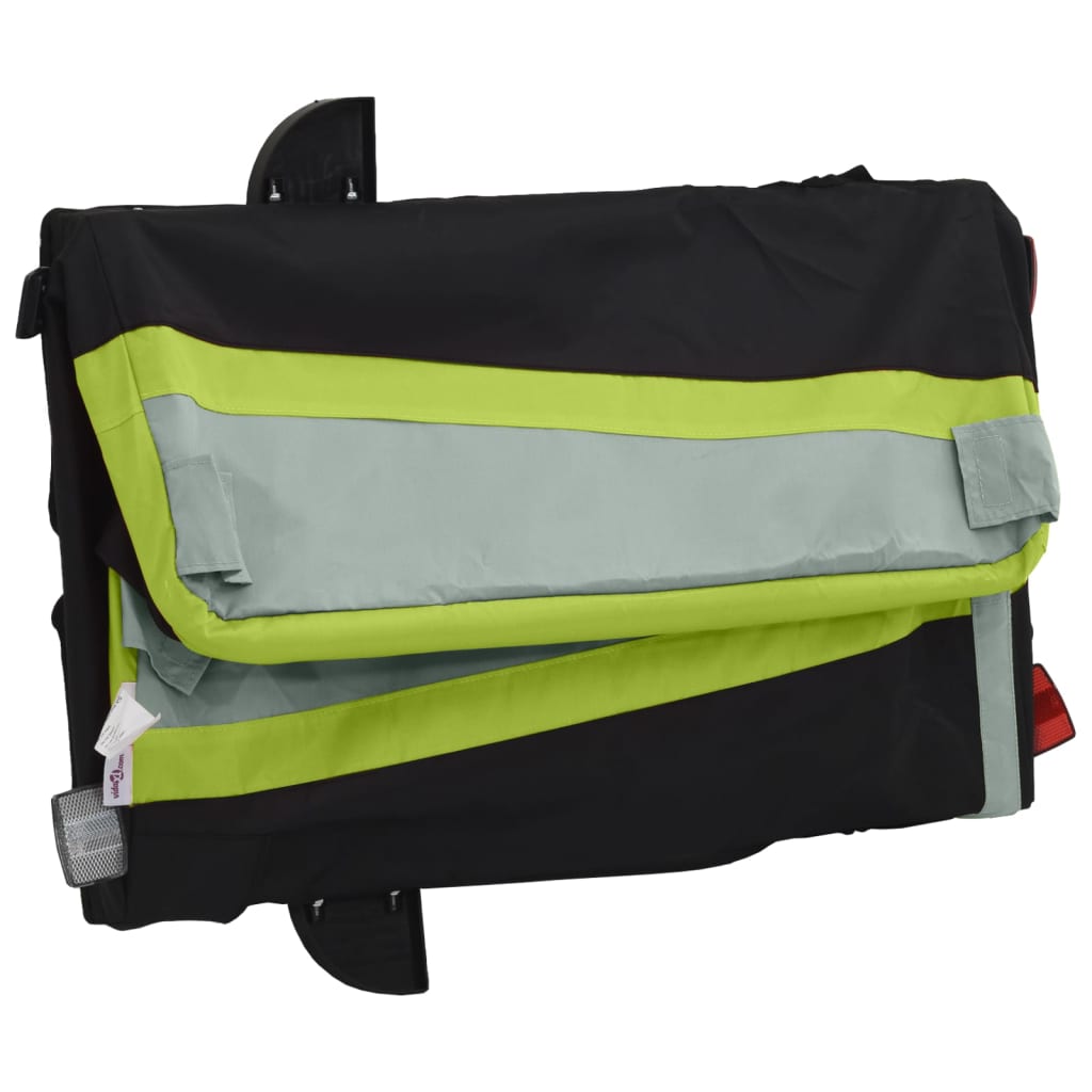 Fietstrailer 45 kg ijzer zwart en groen is nu te koop bij PeponiXL, paradijselijk wonen!