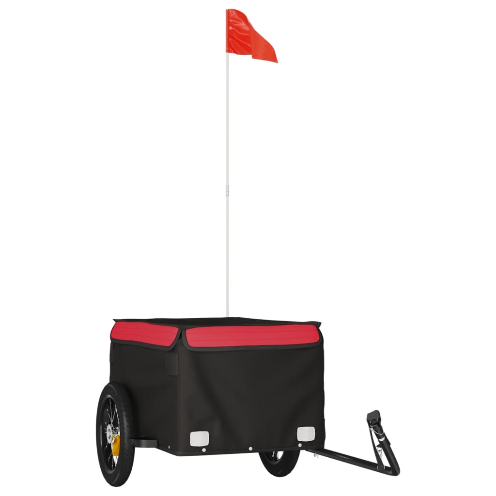 Fietstrailer 30 kg ijzer zwart en rood is nu te koop bij PeponiXL, paradijselijk wonen!