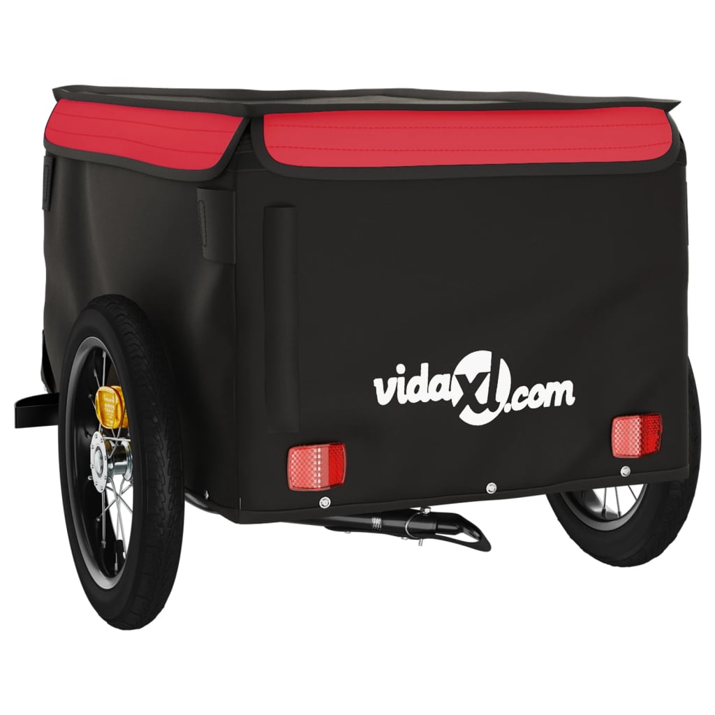 Fietstrailer 30 kg ijzer zwart en rood is nu te koop bij PeponiXL, paradijselijk wonen!