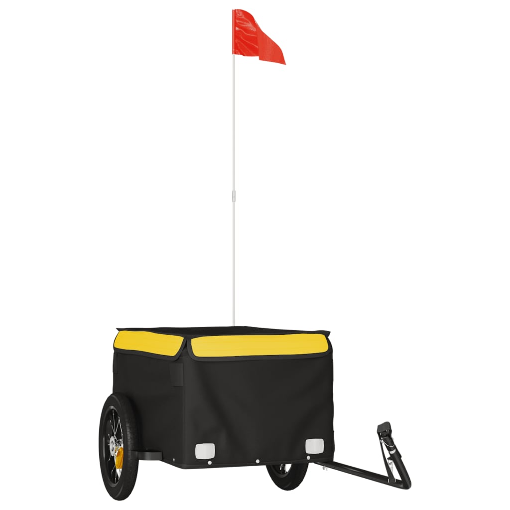 Fietstrailer 30 kg ijzer zwart en geel is nu te koop bij PeponiXL, paradijselijk wonen!