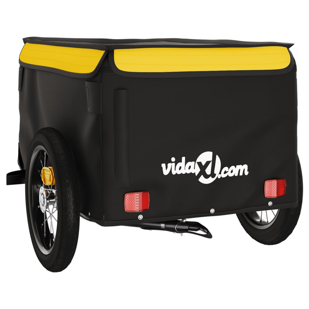 Fietstrailer 30 kg ijzer zwart en geel is nu te koop bij PeponiXL, paradijselijk wonen!
