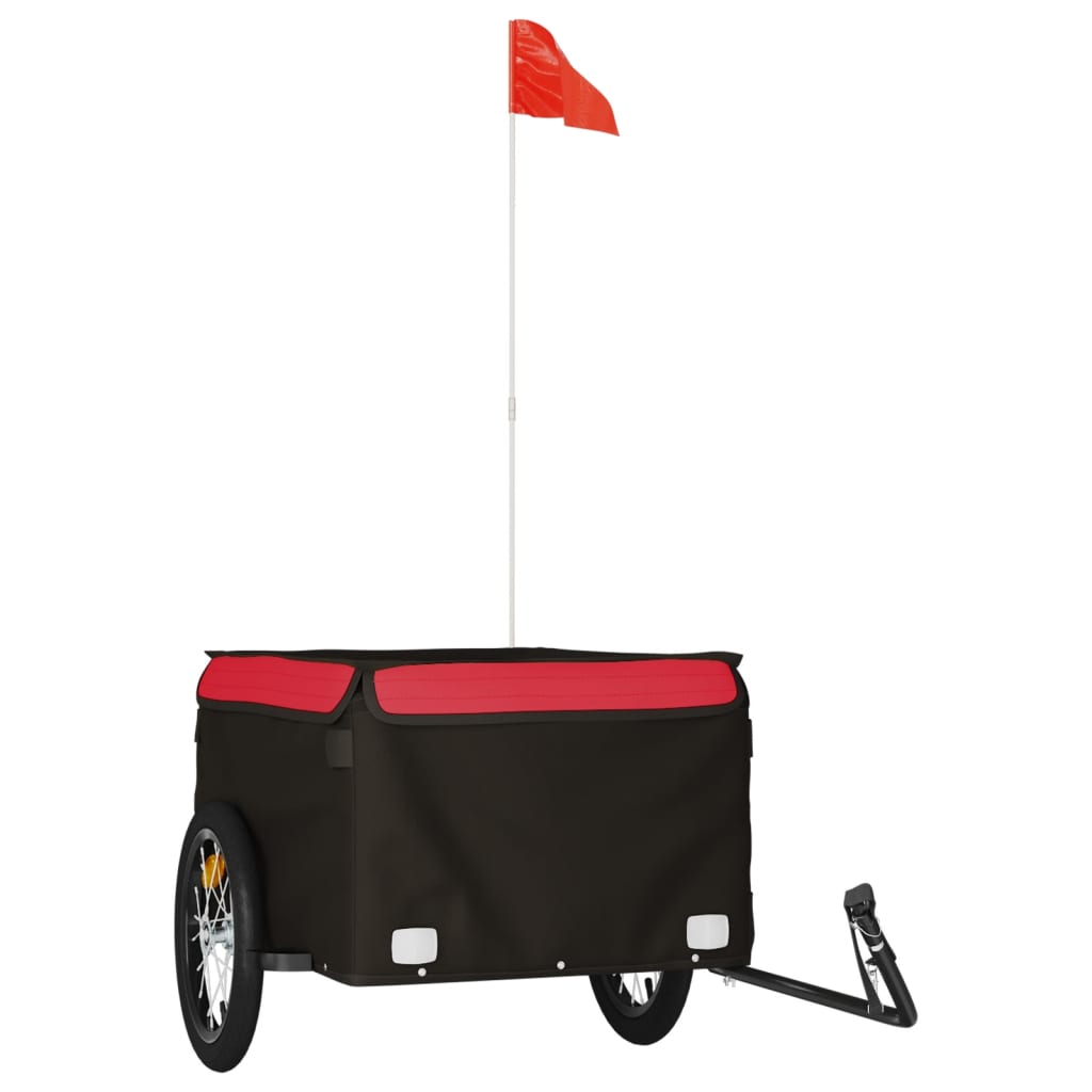 Fietstrailer 45 kg ijzer zwart en rood is nu te koop bij PeponiXL, paradijselijk wonen!