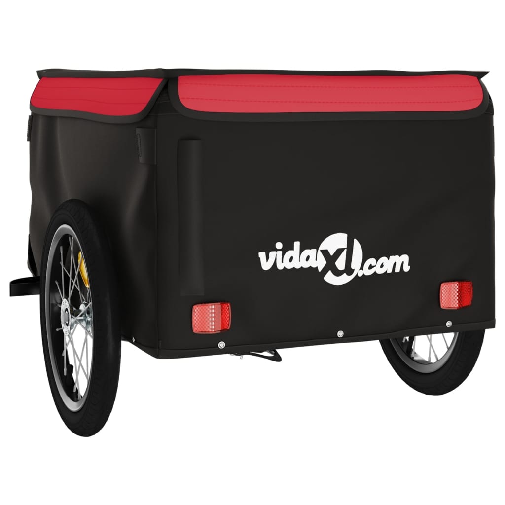 Fietstrailer 45 kg ijzer zwart en rood is nu te koop bij PeponiXL, paradijselijk wonen!