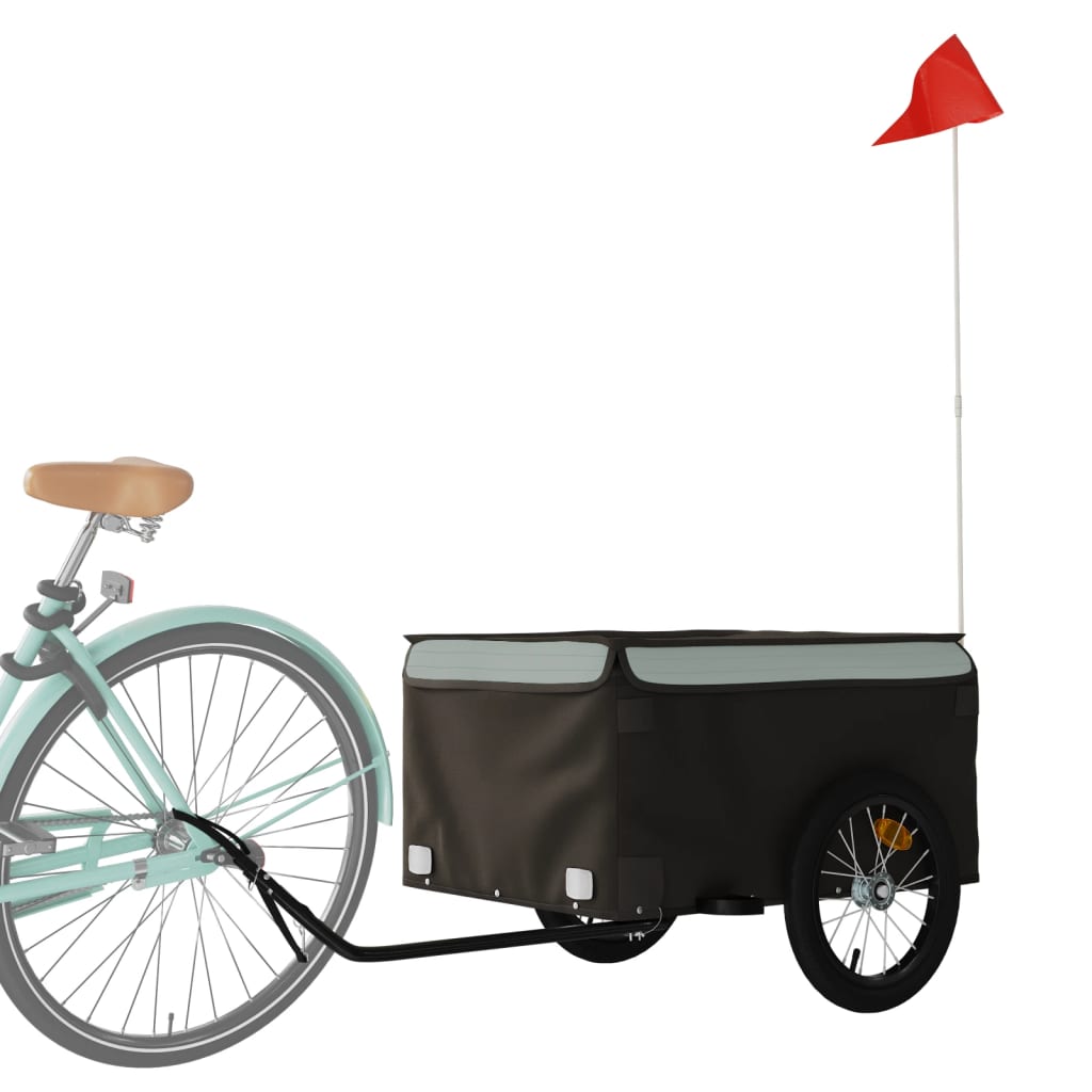 Fietstrailer 45 kg ijzer zwart en grijs is nu te koop bij PeponiXL, paradijselijk wonen!