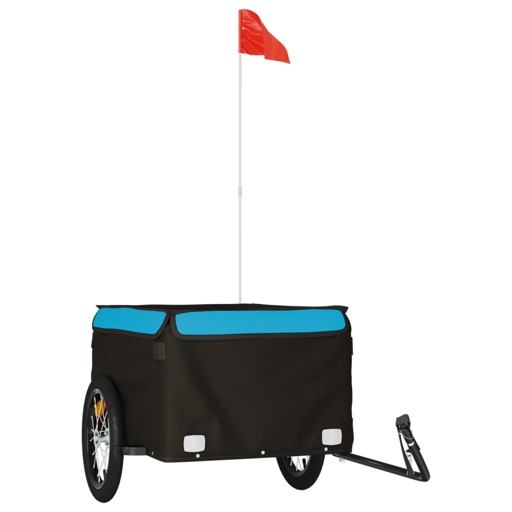 Fietstrailer 45 kg ijzer zwart en blauw is nu te koop bij PeponiXL, paradijselijk wonen!