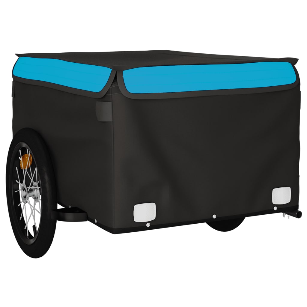 Fietstrailer 45 kg ijzer zwart en blauw is nu te koop bij PeponiXL, paradijselijk wonen!