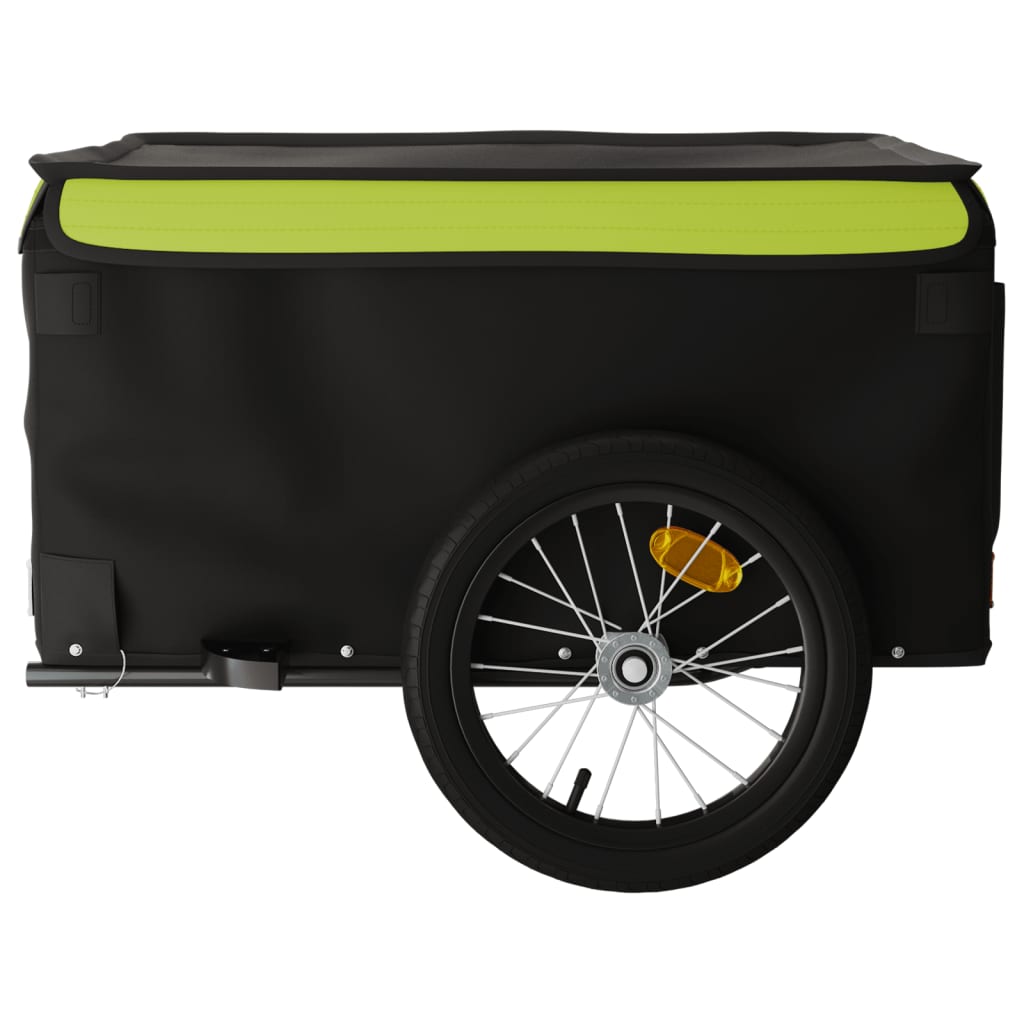 Fietstrailer 45 kg ijzer zwart en groen is nu te koop bij PeponiXL, paradijselijk wonen!