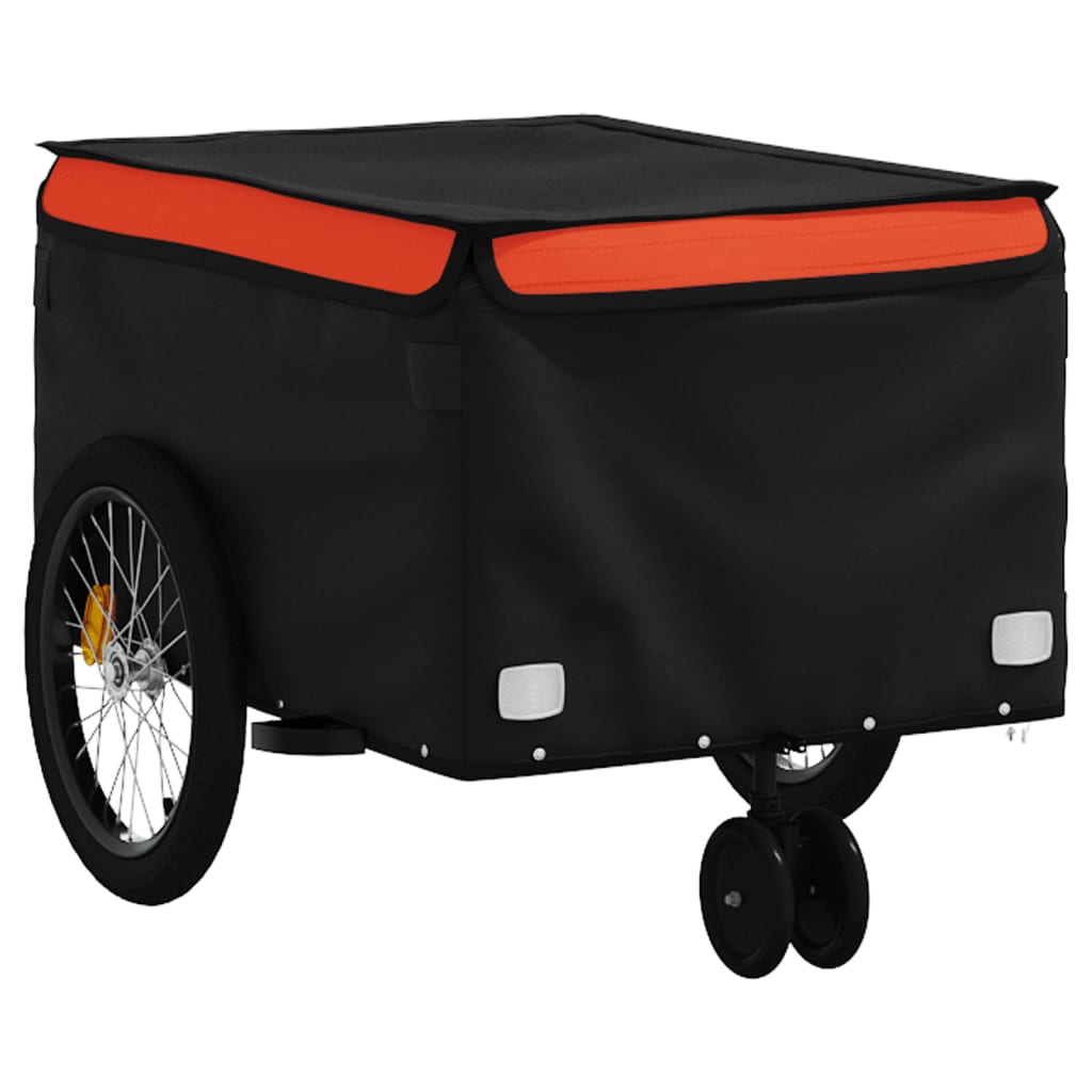 Fietstrailer 30 kg ijzer zwart en oranje is nu te koop bij PeponiXL, paradijselijk wonen!