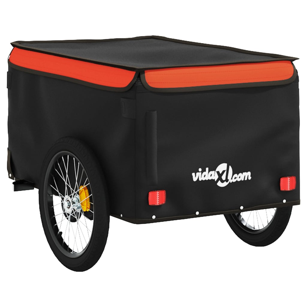 Fietstrailer 30 kg ijzer zwart en oranje is nu te koop bij PeponiXL, paradijselijk wonen!