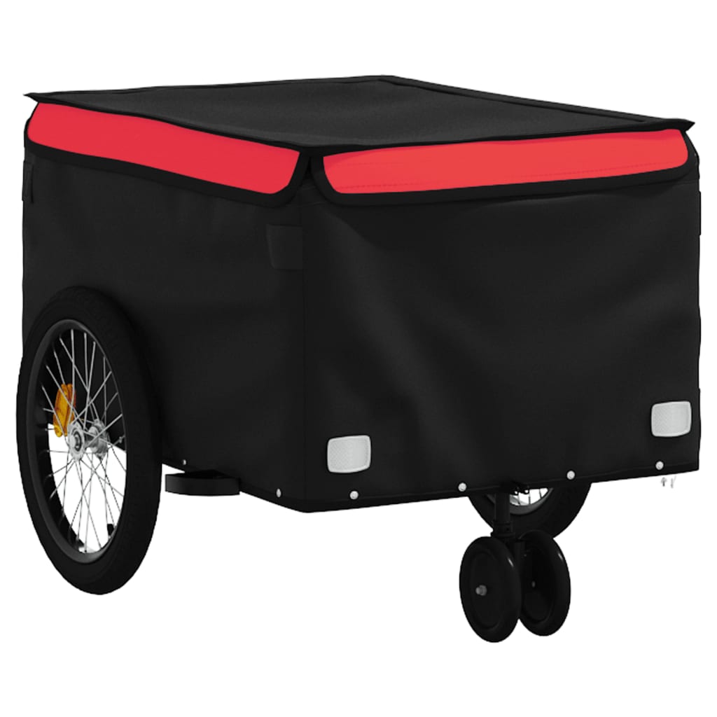 Fietstrailer 30 kg ijzer zwart en rood is nu te koop bij PeponiXL, paradijselijk wonen!