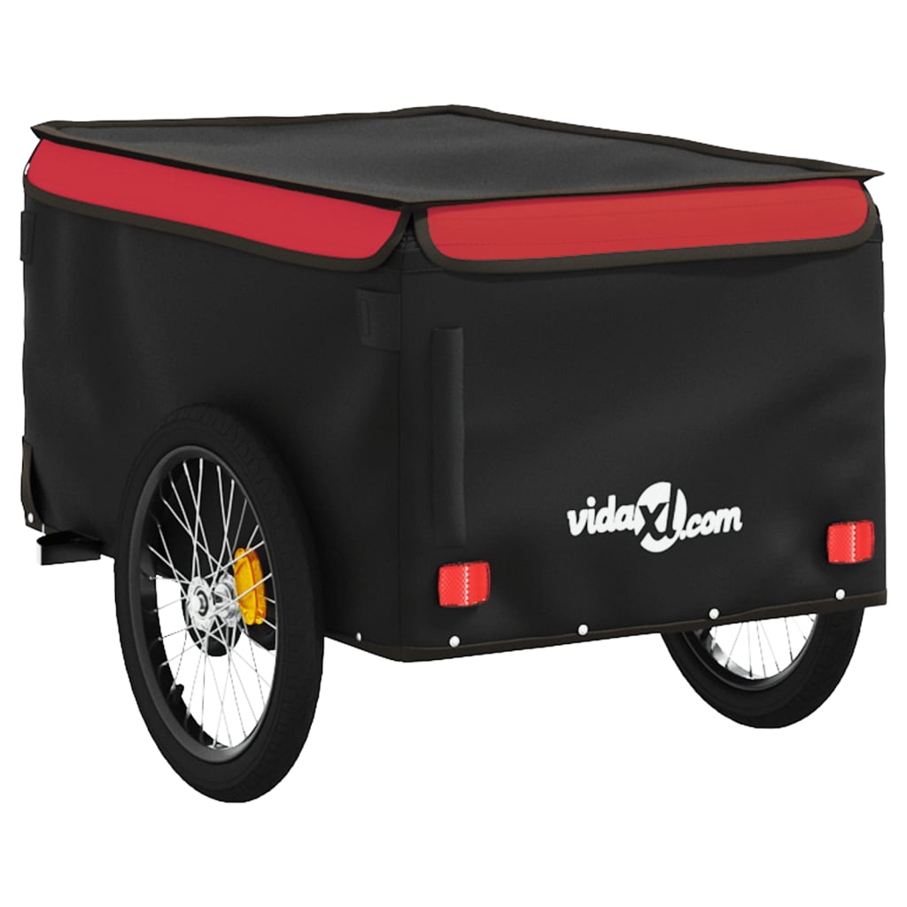 Fietstrailer 30 kg ijzer zwart en rood is nu te koop bij PeponiXL, paradijselijk wonen!
