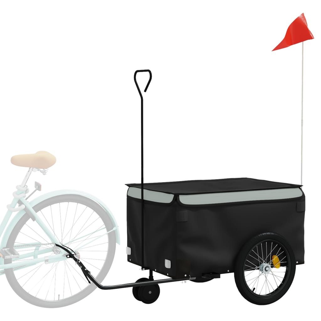 Fietstrailer 30 kg ijzer zwart en grijs is nu te koop bij PeponiXL, paradijselijk wonen!