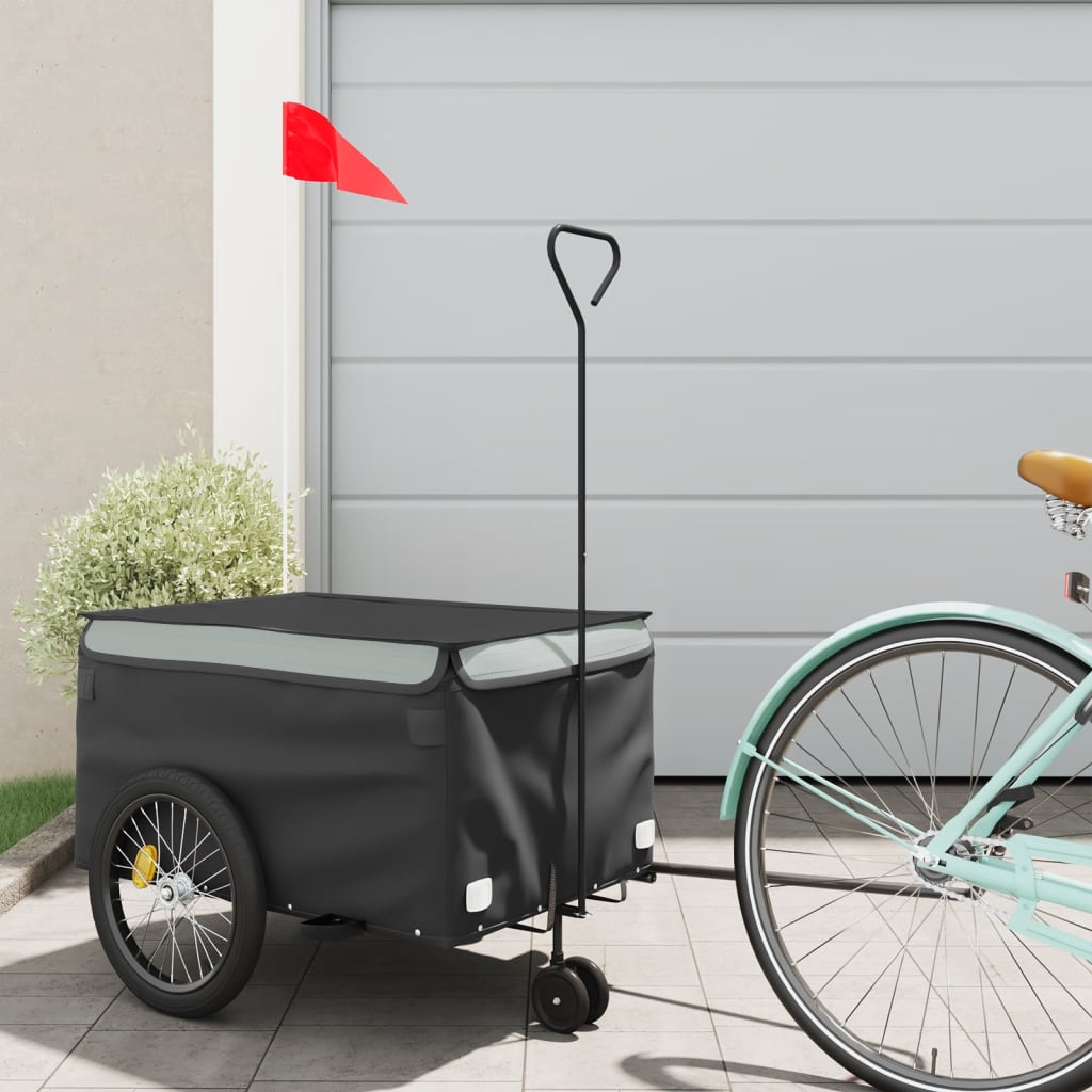 Fietstrailer 30 kg ijzer zwart en grijs is nu te koop bij PeponiXL, paradijselijk wonen!