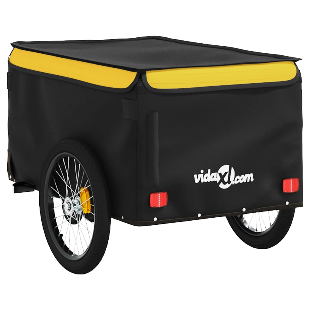 Fietstrailer 30 kg ijzer zwart en geel is nu te koop bij PeponiXL, paradijselijk wonen!