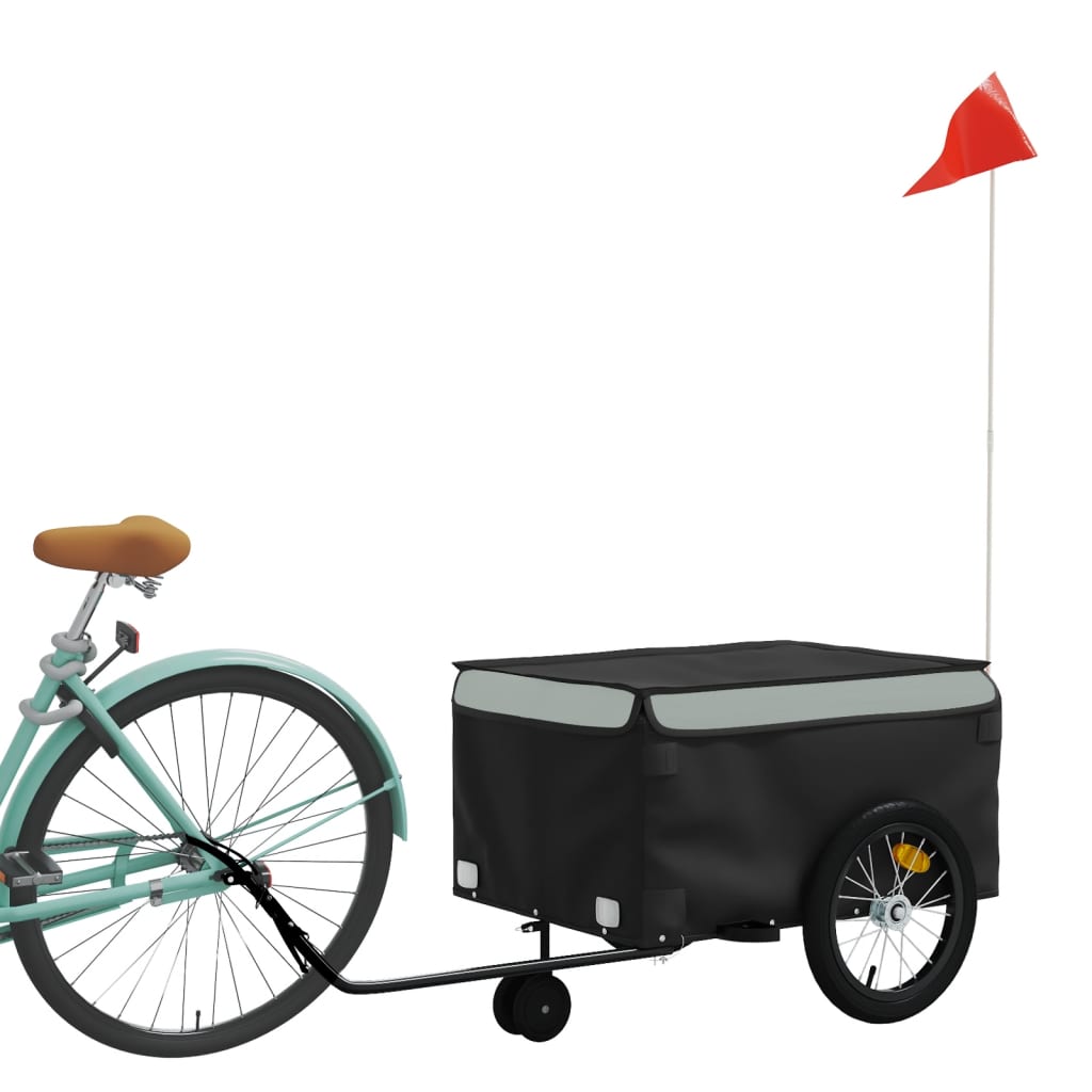 Fietstrailer 45 kg ijzer zwart en grijs is nu te koop bij PeponiXL, paradijselijk wonen!