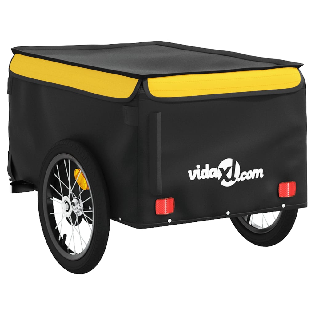 Fietstrailer 45 kg ijzer zwart en geel is nu te koop bij PeponiXL, paradijselijk wonen!