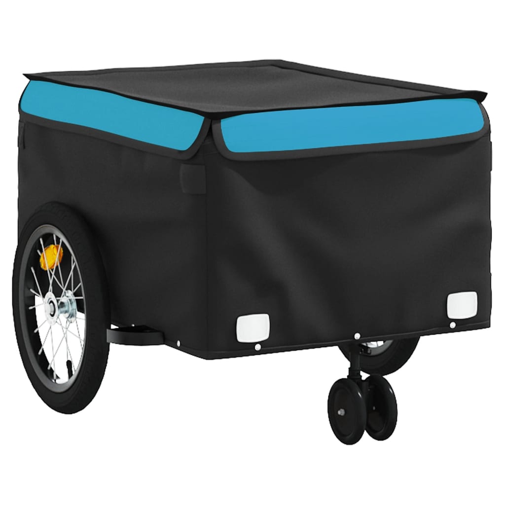 Fietstrailer 45 kg ijzer zwart en blauw is nu te koop bij PeponiXL, paradijselijk wonen!