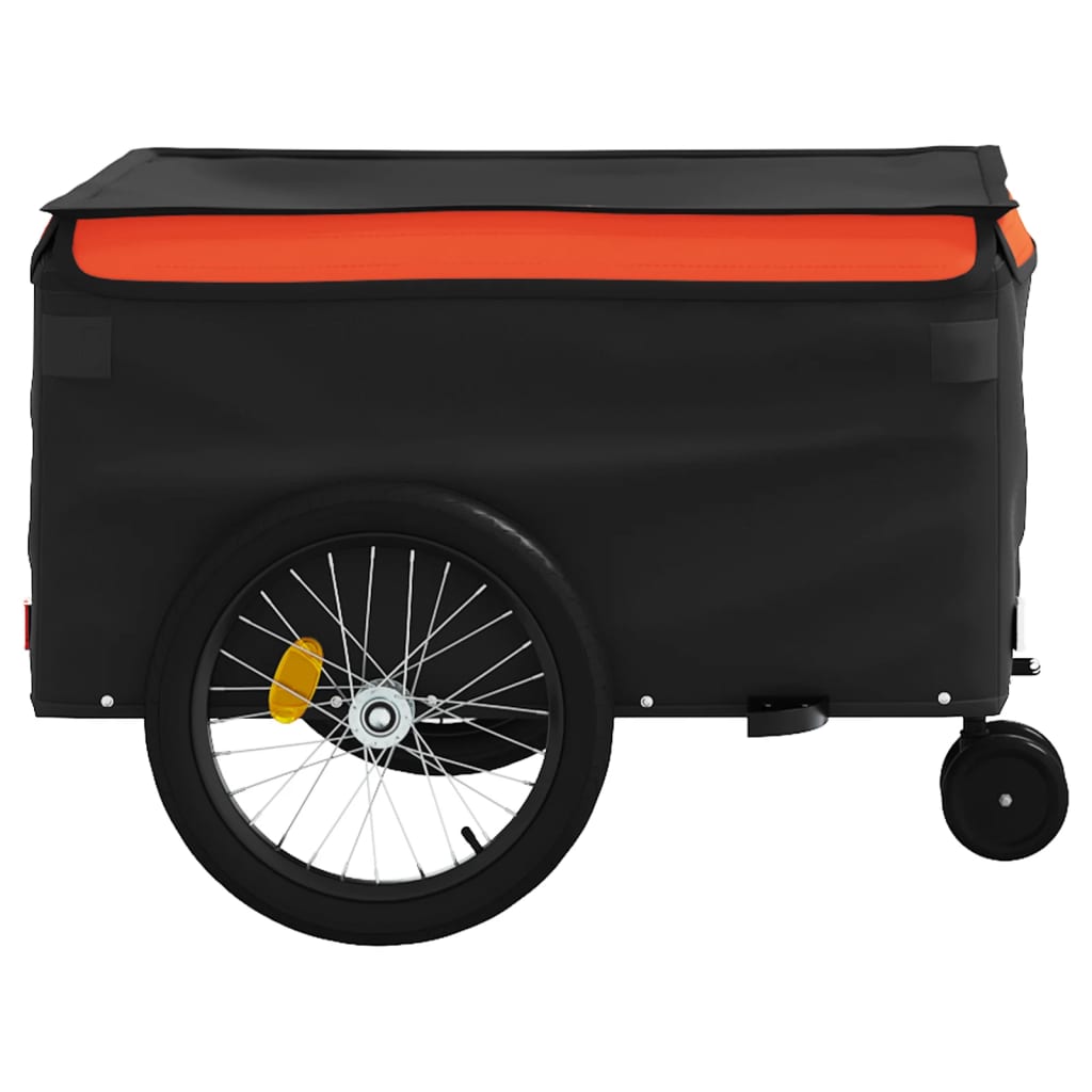 Fietstrailer 45 kg ijzer zwart en oranje is nu te koop bij PeponiXL, paradijselijk wonen!