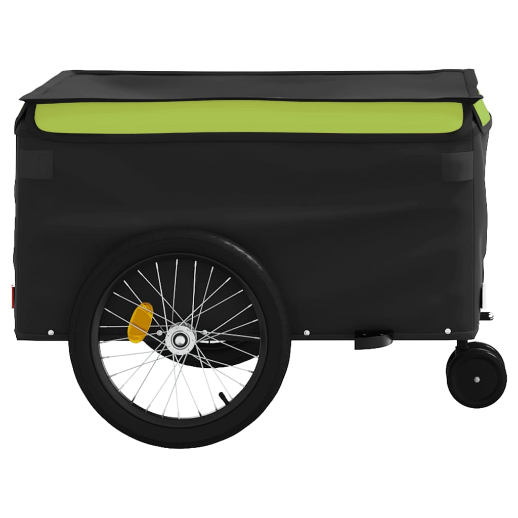 Fietstrailer 45 kg ijzer zwart en groen is nu te koop bij PeponiXL, paradijselijk wonen!