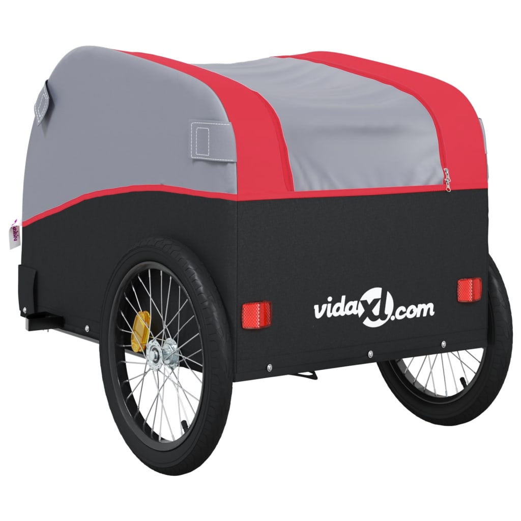 Fietstrailer 30 kg ijzer zwart en rood is nu te koop bij PeponiXL, paradijselijk wonen!